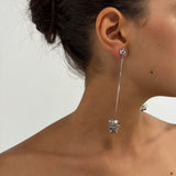 big bang silver earrings