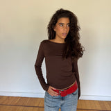 back to back brown top