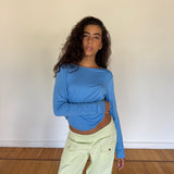 back to back blue top