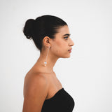 granada silver earrings