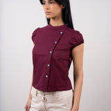 darling burgundy top