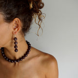 monday brown earrings