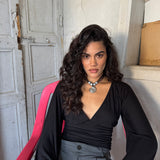 ur spiraling silver necklace