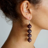 monday brown earrings