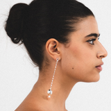 granada silver earrings