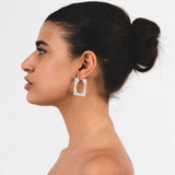 cuadrado silver earrings
