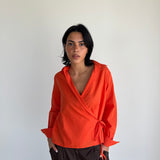 model is 1.65m (5'4'') & wears S