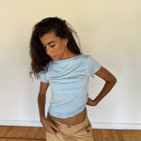 alma baby blue top