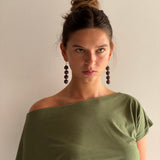 monday brown earrings