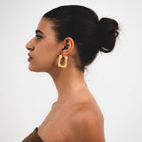 cuadrado gold earrings