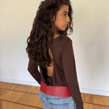 back to back brown top