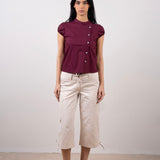 darling burgundy top