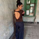 back to back brown top